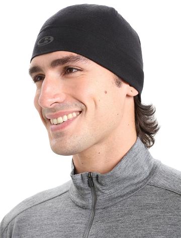 Chapeaux Icebreaker Unisex Merino Chase Beanie Homme Noir | FR 1099OKIR